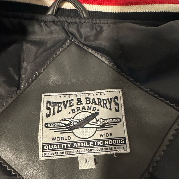 Vintage Miami University faux leather Steve & Barrys jacket. Mens Size Large - Picture 5 of 5